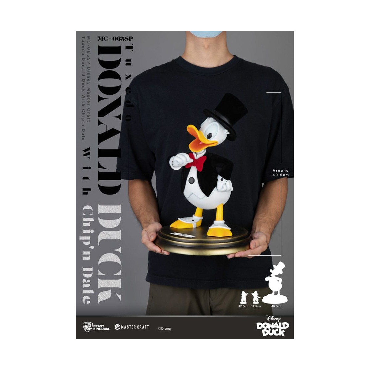 Beast Kingdom Disney 100th - Master Craft - Esmoquin Pato Donald con Barco y Dale Edición Especial Estatua - Tic & Tac