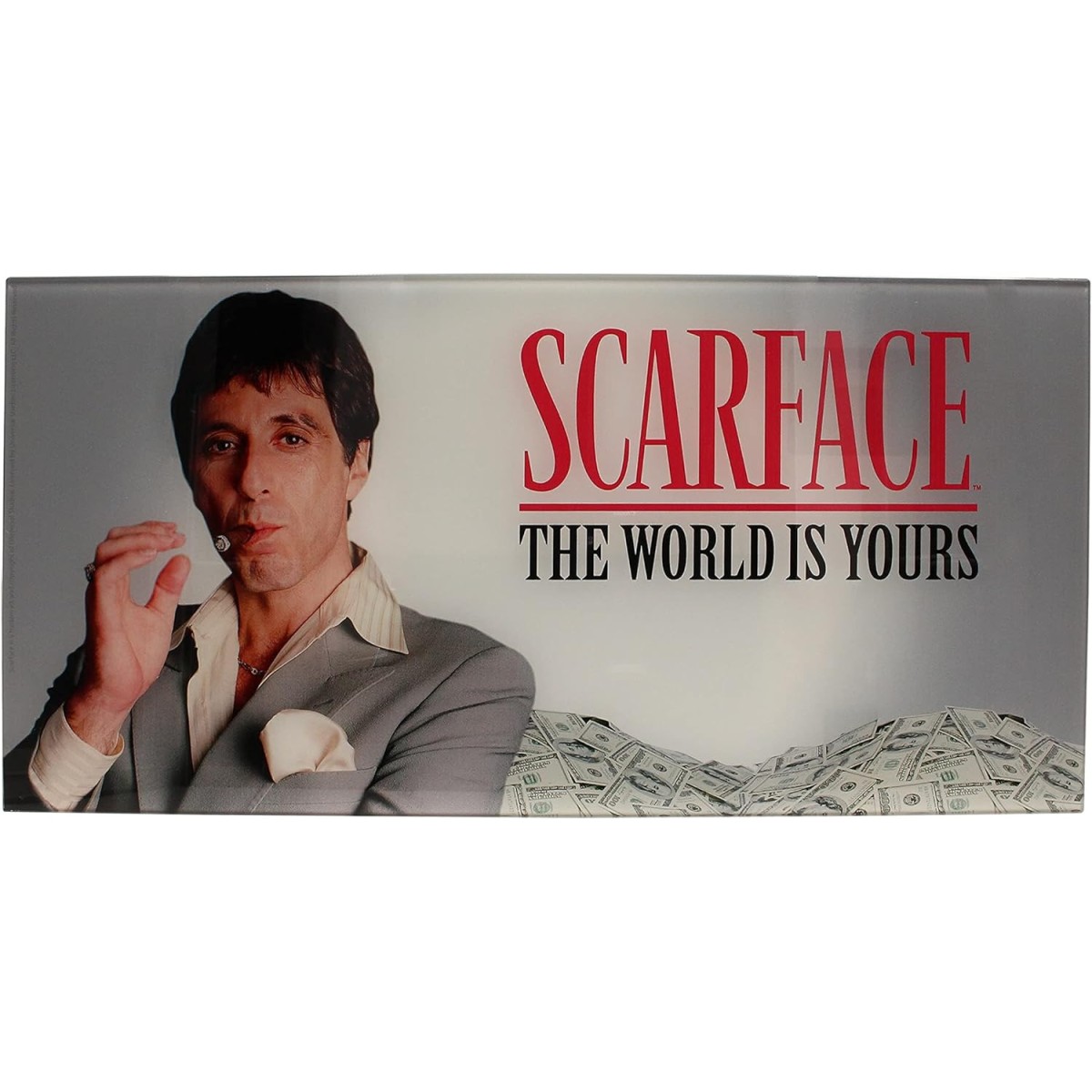 SD Toys - Scarface glass poster "The World is yours" fondo gris