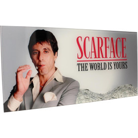 SD Toys - Scarface glass poster "The World is yours" fondo gris