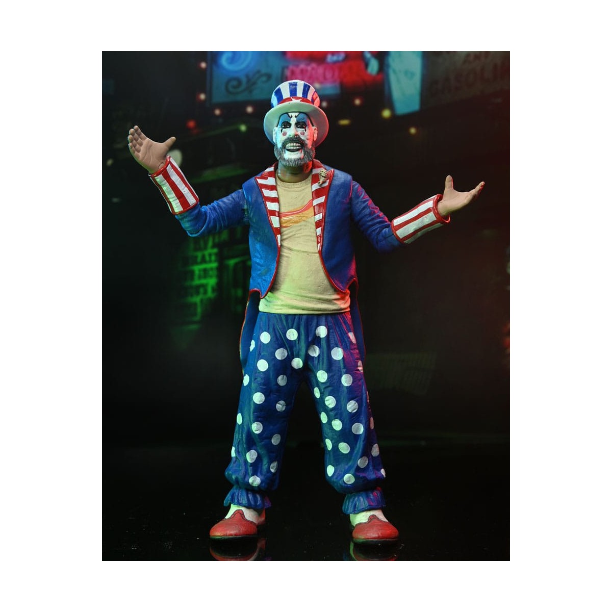 Neca - House of 1000 Corpses Capitán Spaulding (Capa) 20º Aniversario