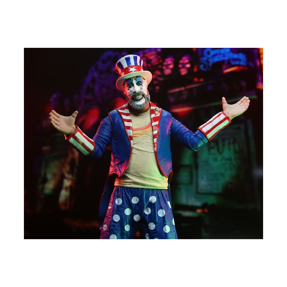 Neca - House of 1000 Corpses Capitán Spaulding (Capa) 20º Aniversario
