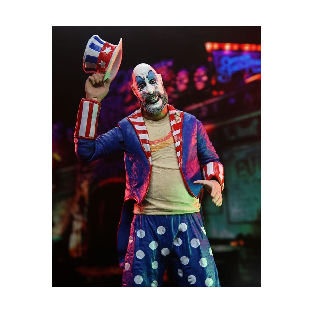 Neca - House of 1000 Corpses Capitán Spaulding (Capa) 20º Aniversario