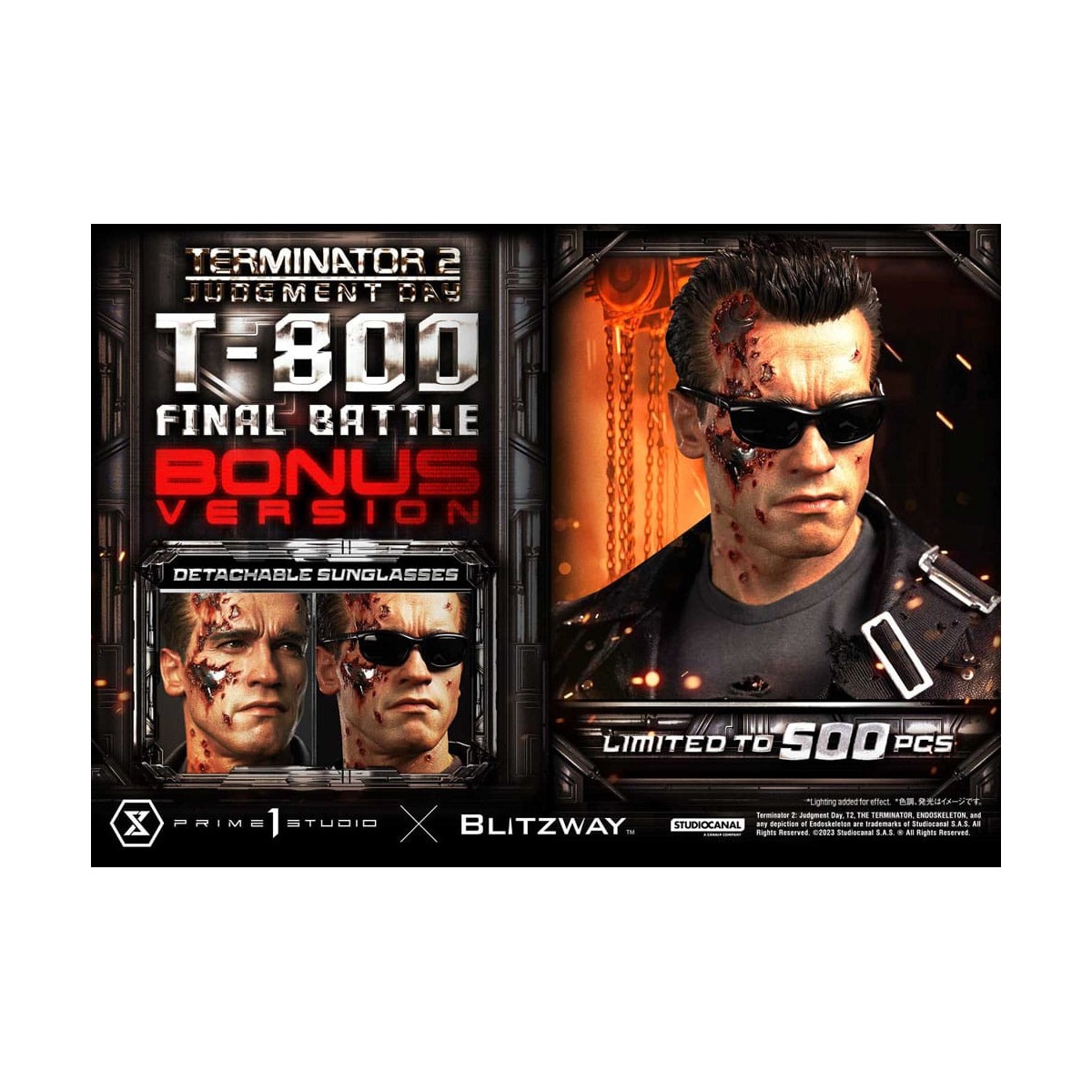 Prime 1 - Terminator 2 Judgment Day T-800 Final Battle Deluxe Bonus Version - Museum Masterline Series 1/3