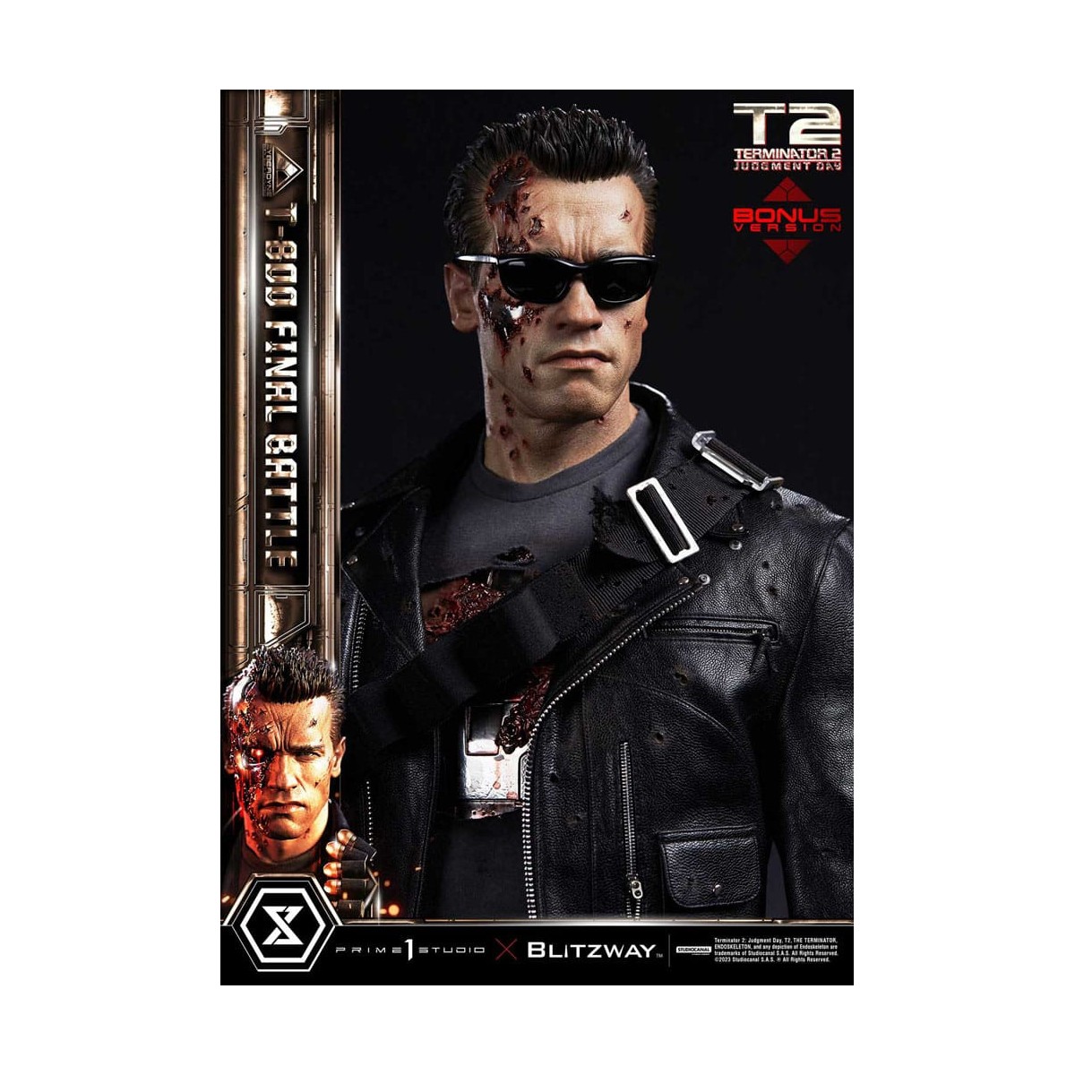 Prime 1 - Terminator 2 Judgment Day T-800 Final Battle Deluxe Bonus Version - Museum Masterline Series 1/3