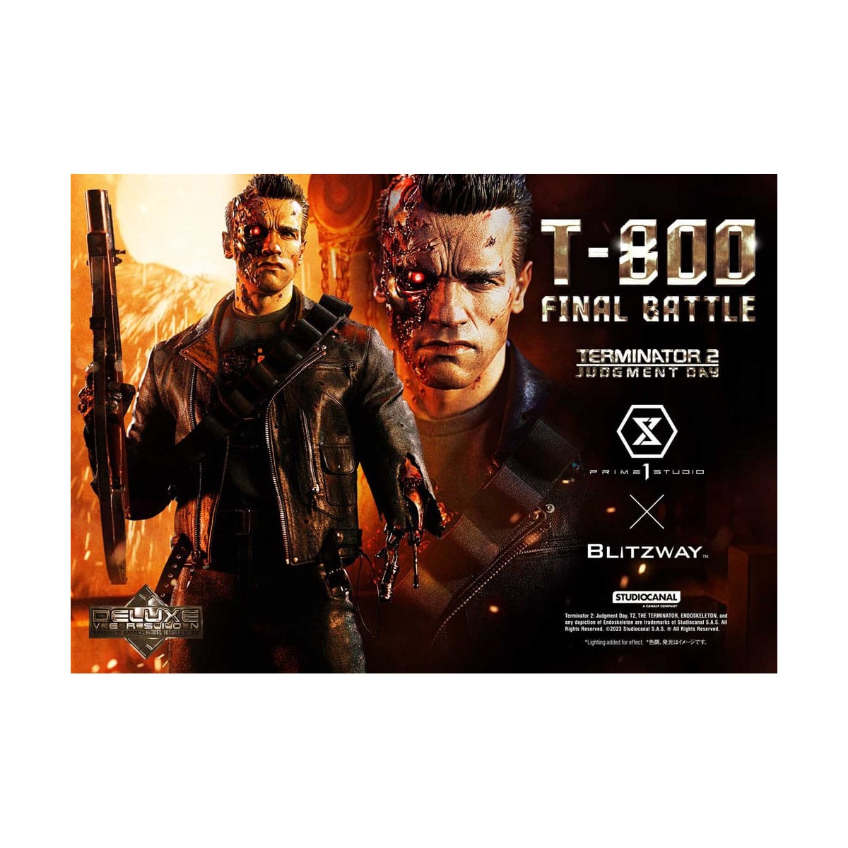 Prime 1 - Terminator 2 Judgment Day T-800 Final Battle Deluxe Bonus Version - Museum Masterline Series 1/3