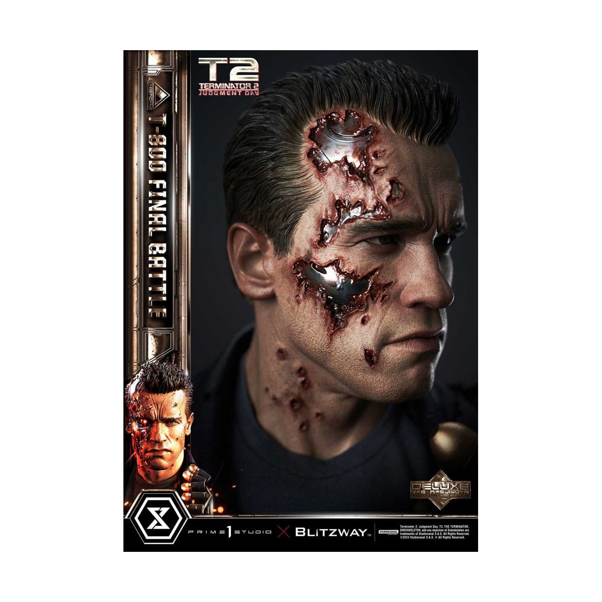 Prime 1 - Terminator 2 Judgment Day T-800 Final Battle Deluxe Bonus Version - Museum Masterline Series 1/3