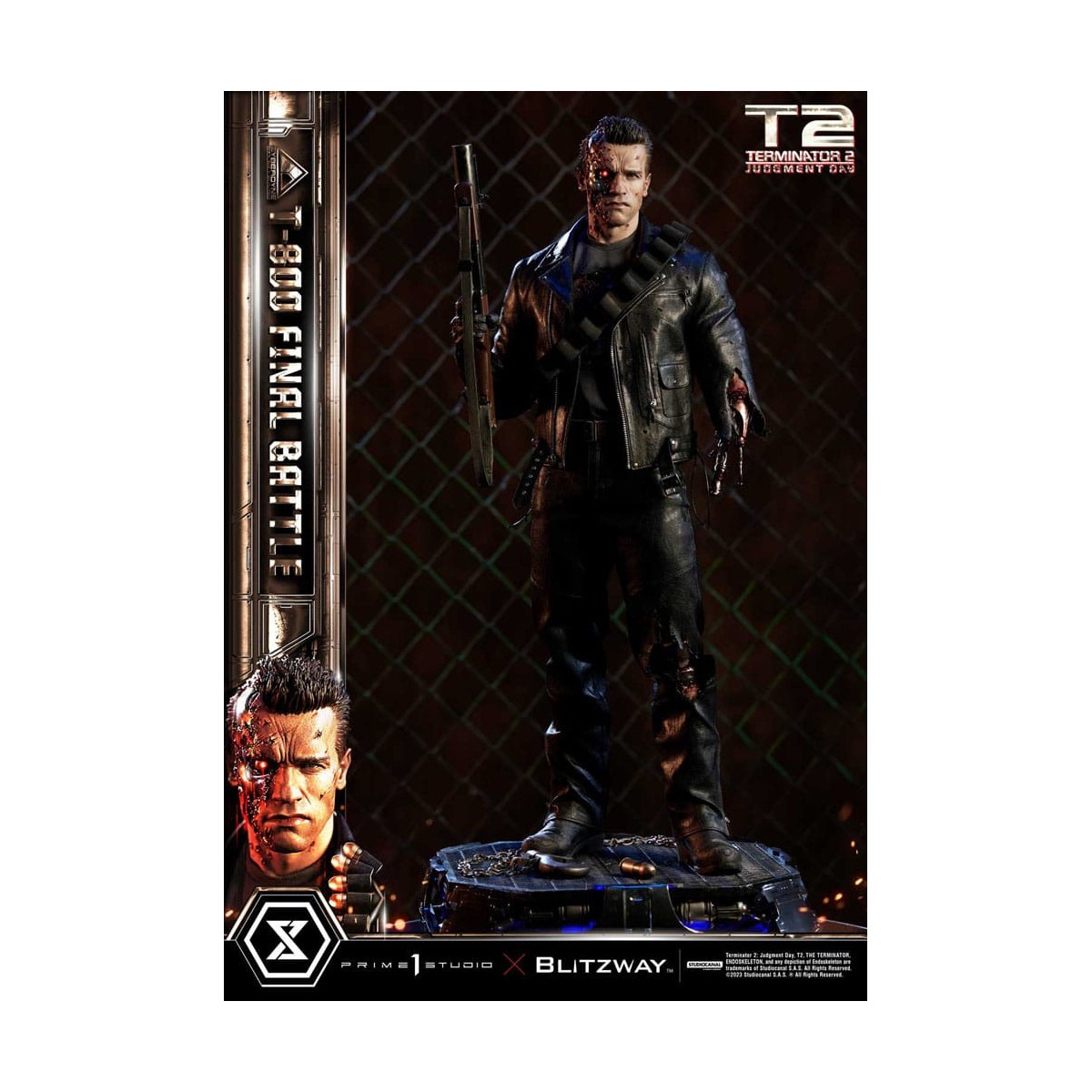 Prime 1 - Terminator 2 Judgment Day T-800 Final Battle Deluxe Bonus Version - Museum Masterline Series 1/3