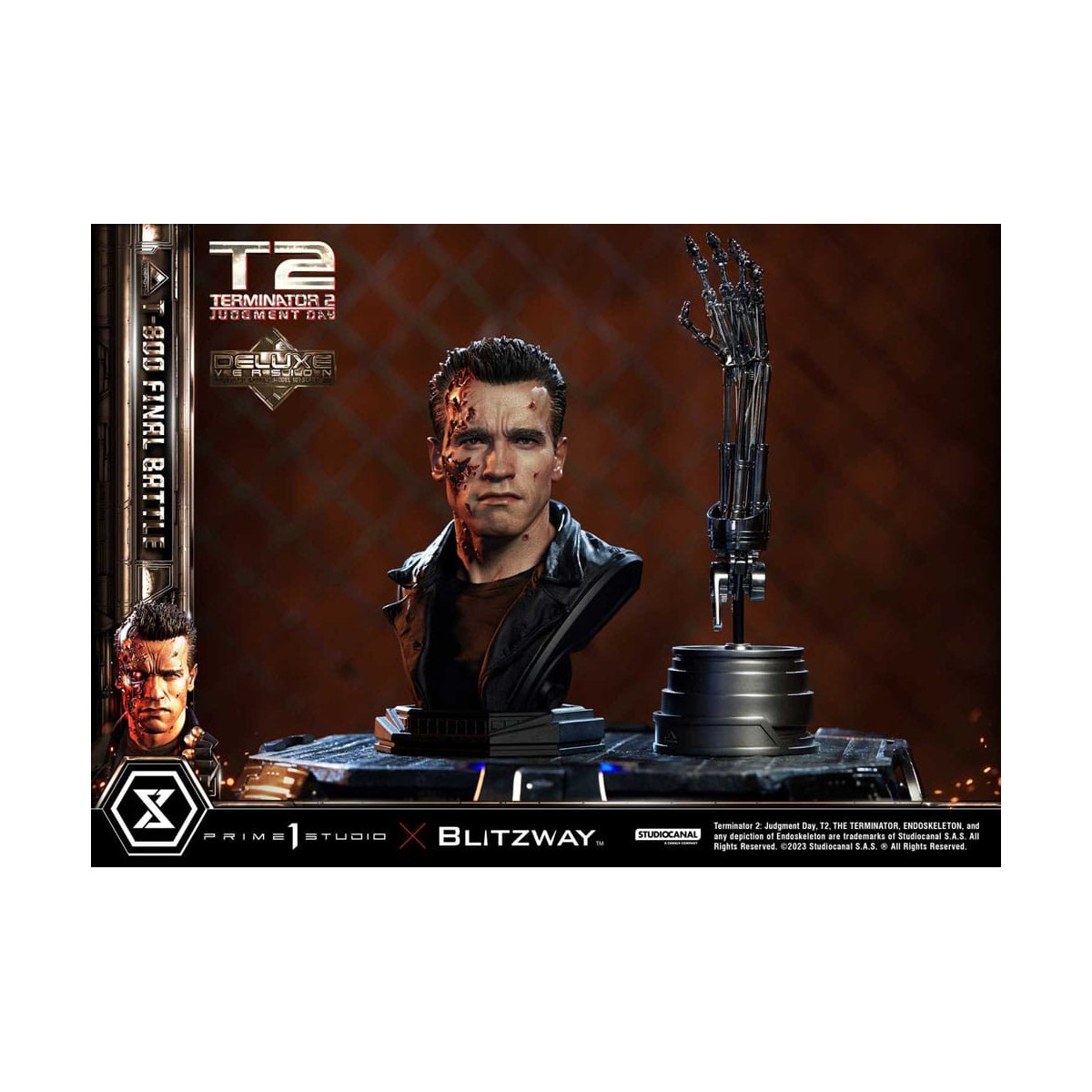 Prime 1 - Terminator 2 Judgment Day T-800 Final Battle Deluxe Bonus Version - Museum Masterline Series 1/3