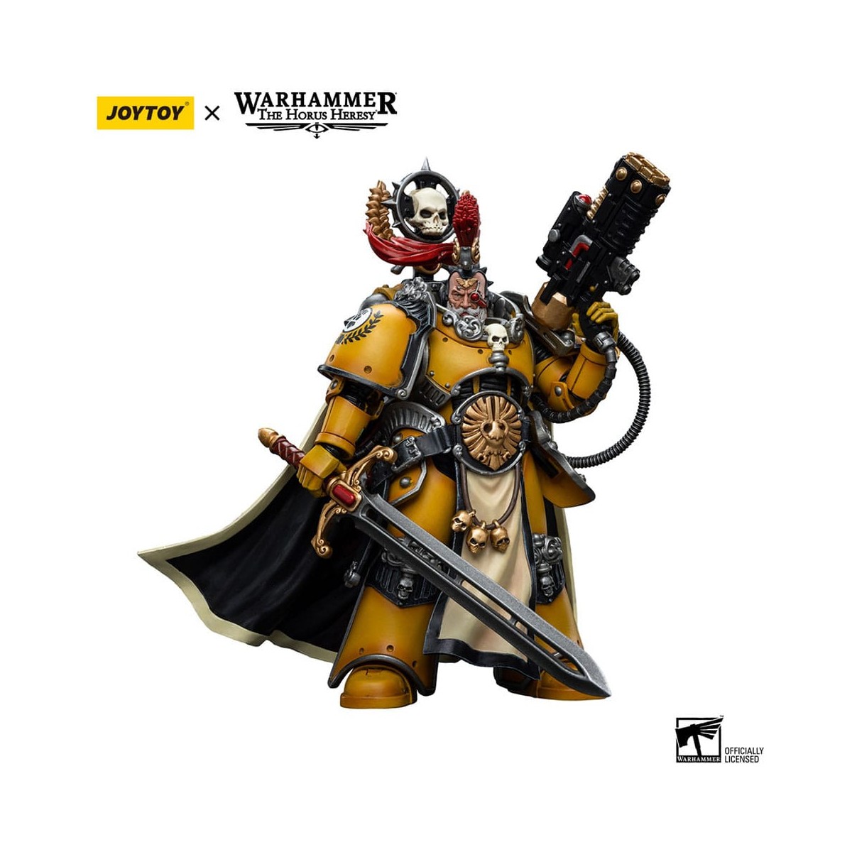 JoyToy Space Marines - Imperial Fists - Legion Praetor with Power Sword - 1/18 - Warhammer La Herejía de Horus