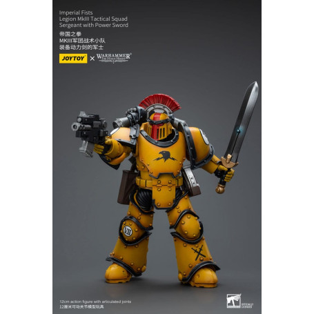JoyToy - Puños Imperiales - Sargento de Escuadra Táctica Legión MkIII con Espada de Poder - 1/18 - La Herejía de Horus