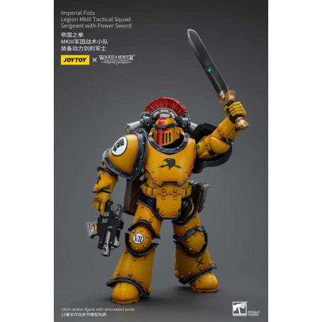 JoyToy - Puños Imperiales - Sargento de Escuadra Táctica Legión MkIII con Espada de Poder - 1/18 - La Herejía de Horus