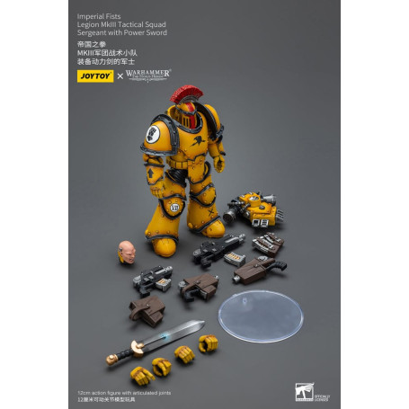 JoyToy - Puños Imperiales - Sargento de Escuadra Táctica Legión MkIII con Espada de Poder - 1/18 - La Herejía de Horus