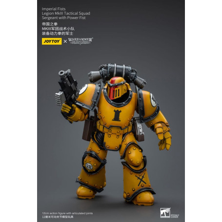 JoyToy - Puños Imperiales - Sargento de Escuadra Táctica Legión MkIII con Puño de Poder - 1/18 - La Herejía de Horus