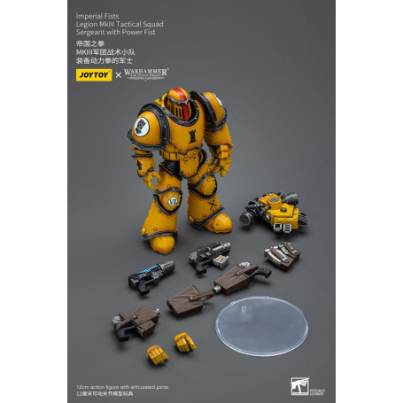 JoyToy - Puños Imperiales - Sargento de Escuadra Táctica Legión MkIII con Puño de Poder - 1/18 - La Herejía de Horus