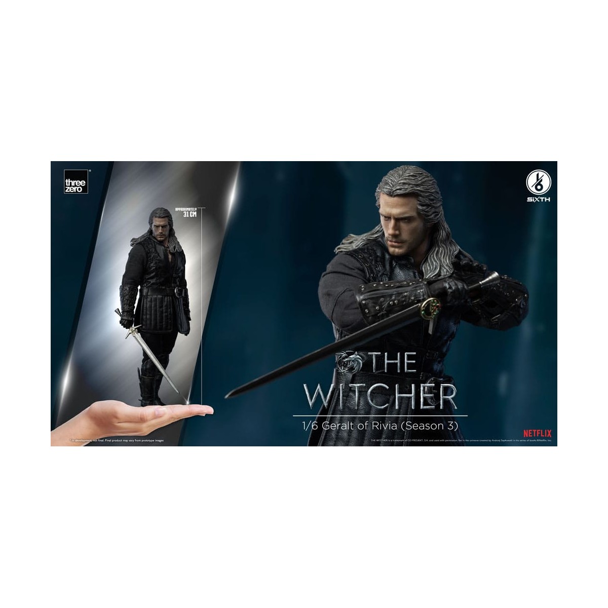 Threezero- Geralt of Rivia 1/6 - The Witcher Temporada 3