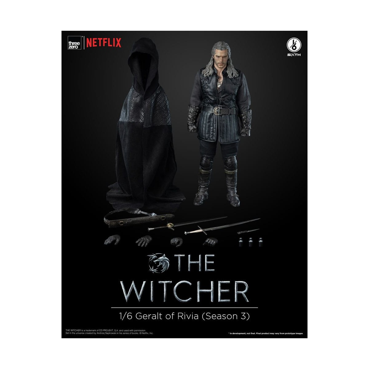 Threezero- Geralt of Rivia 1/6 - The Witcher Temporada 3