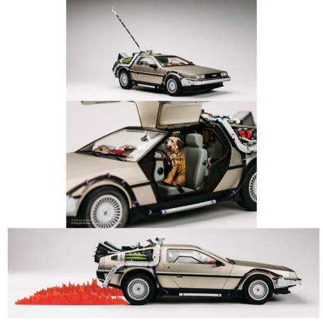 Takara Tomy - Regreso al Futuro - Réplica de la máquina del tiempo DeLorean de fundición a presión