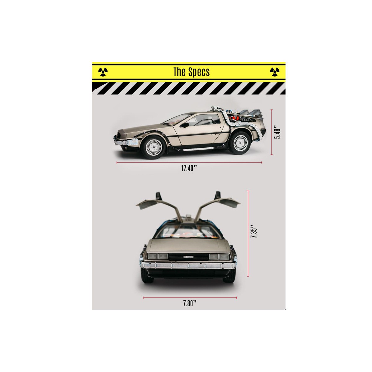 Takara Tomy - Regreso al Futuro - Réplica de la máquina del tiempo DeLorean de fundición a presión