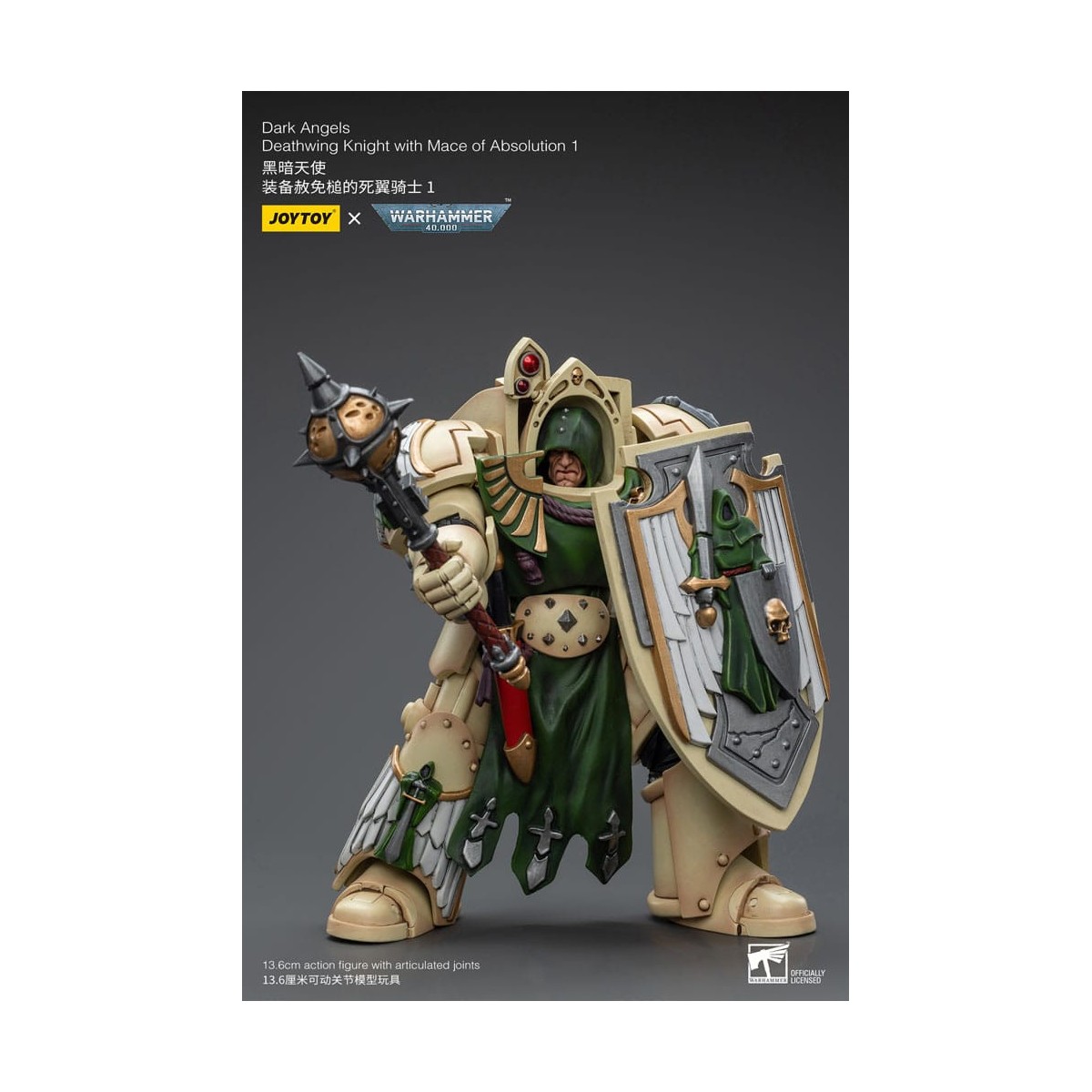 JoyToy Marines Espaciales - Ángeles Oscuros - Caballero Alamuerte con Maza de la Absolución 1/18 - Warhammer 40K