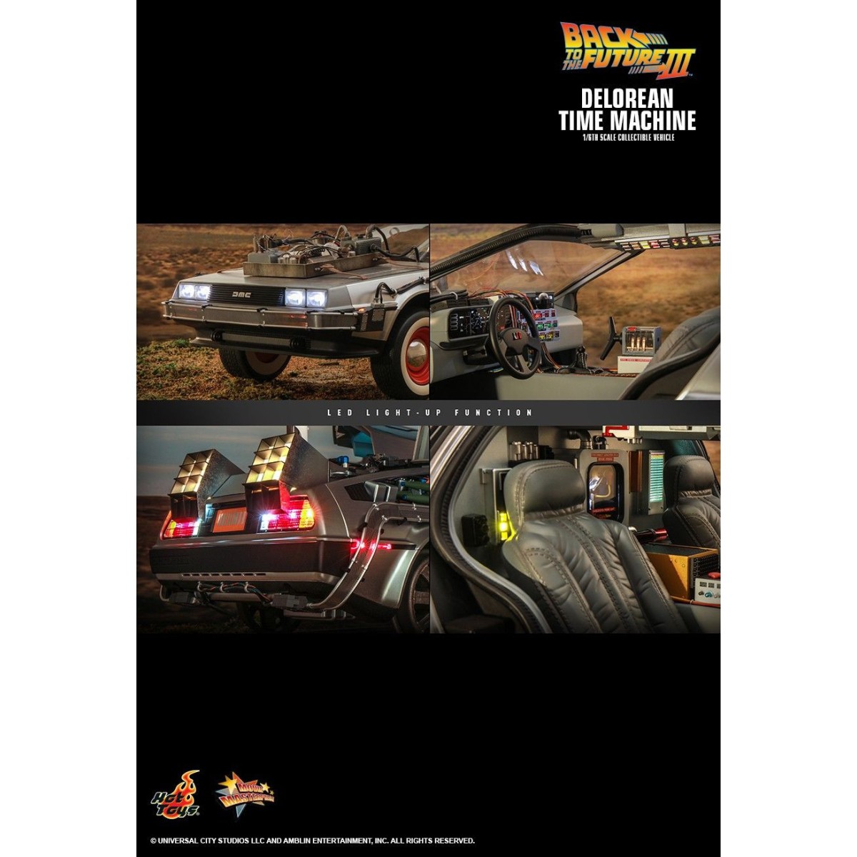 Hot Toys - Regreso al Futuro 3 1/6 Delorean - BTTF3