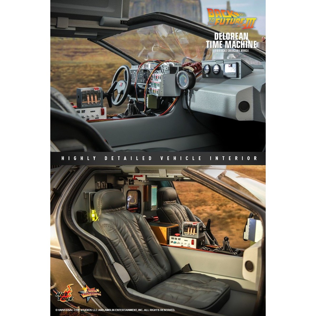 Hot Toys - Regreso al Futuro 3 1/6 Delorean - BTTF3