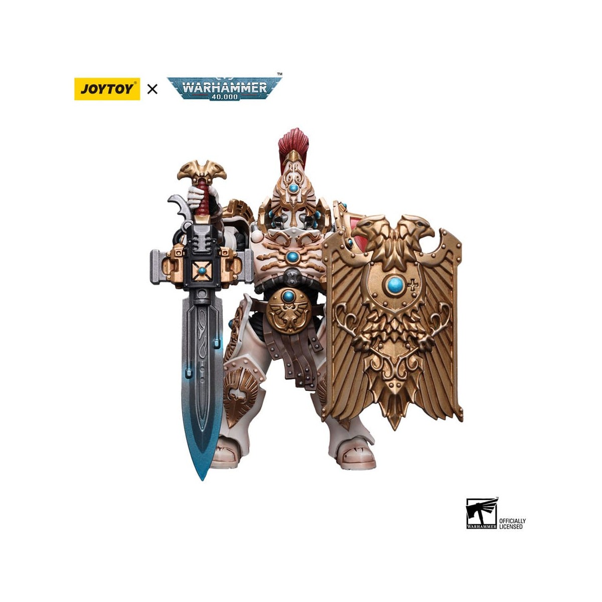 JoyToy Space Marines - Adeptus Custodes Solar Watch - Guardia Custodio con Espada Centinela y Escudo Praesidium 1/18