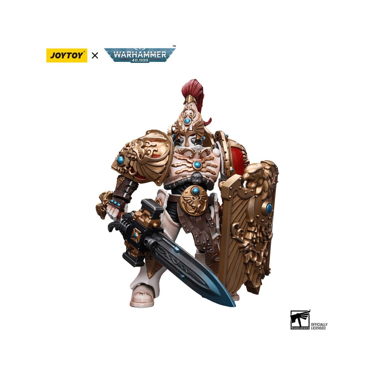 JoyToy Space Marines - Adeptus Custodes Solar Watch - Guardia Custodio con Espada Centinela y Escudo Praesidium 1/18