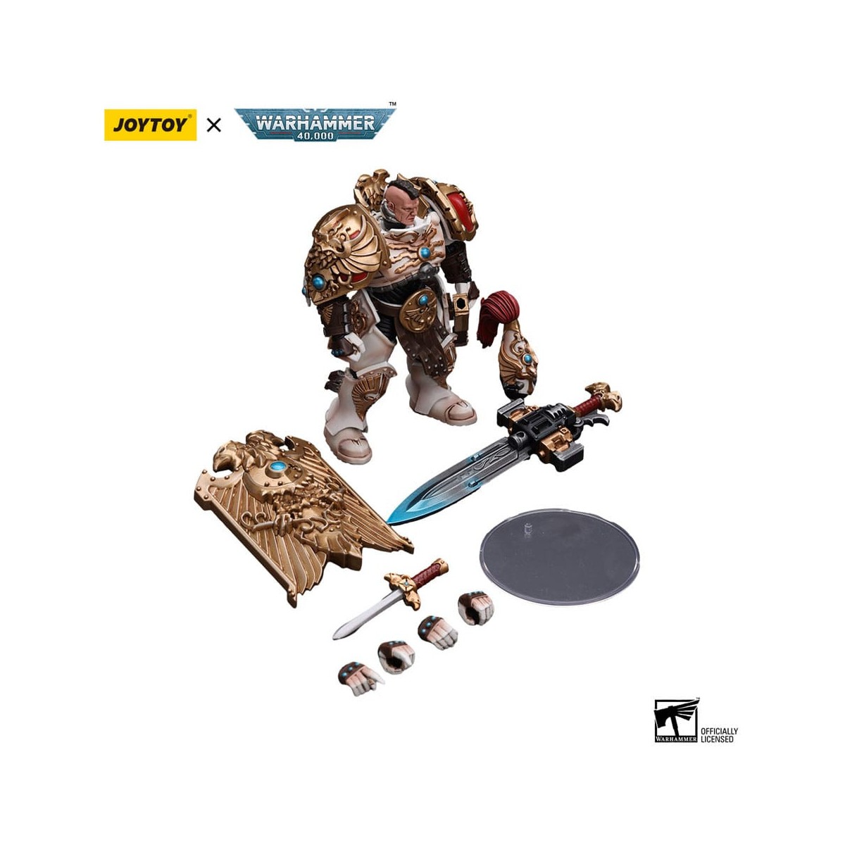 JoyToy Space Marines - Adeptus Custodes Solar Watch - Guardia Custodio con Espada Centinela y Escudo Praesidium 1/18