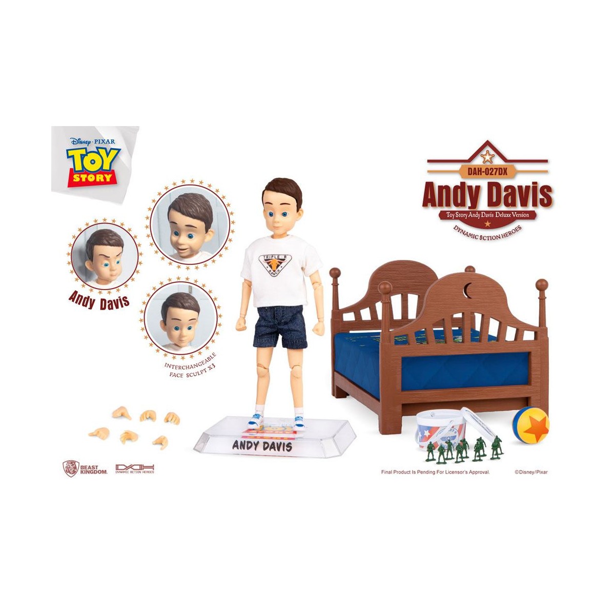 Beast Kingdom - Toy Story Andy Davis Versión Deluxe - Héroes de Acción Dinámica 1/9