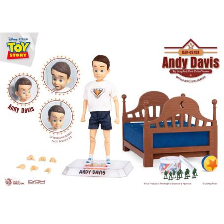 Beast Kingdom - Toy Story Andy Davis Versión Deluxe - Héroes de Acción Dinámica 1/9