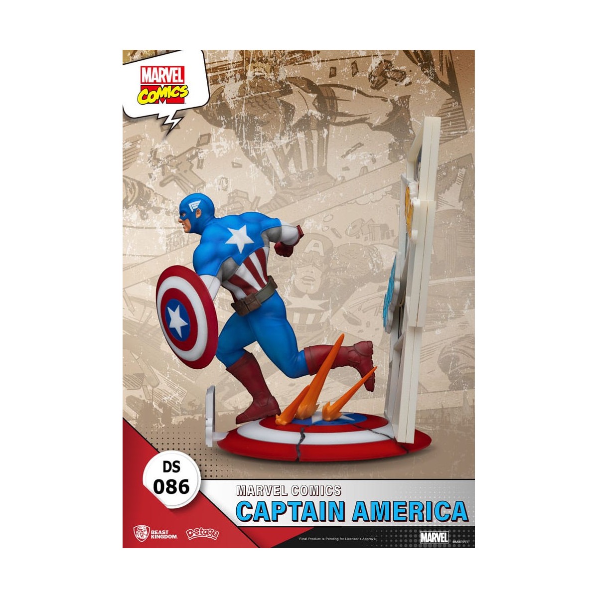 Beast Kingdom Marvel Comics Diorama PVC - Captain America D-Stage