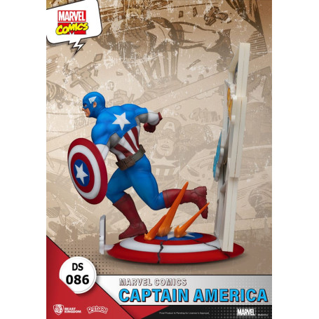 Beast Kingdom Marvel Comics Diorama PVC - Captain America D-Stage
