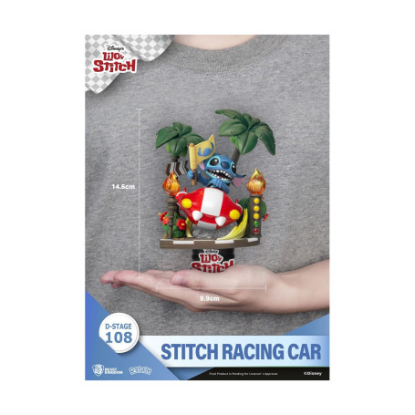 Beast Kingdom Disney STITCH diorama Stitch Racing Car - D-Stage Story Book Series