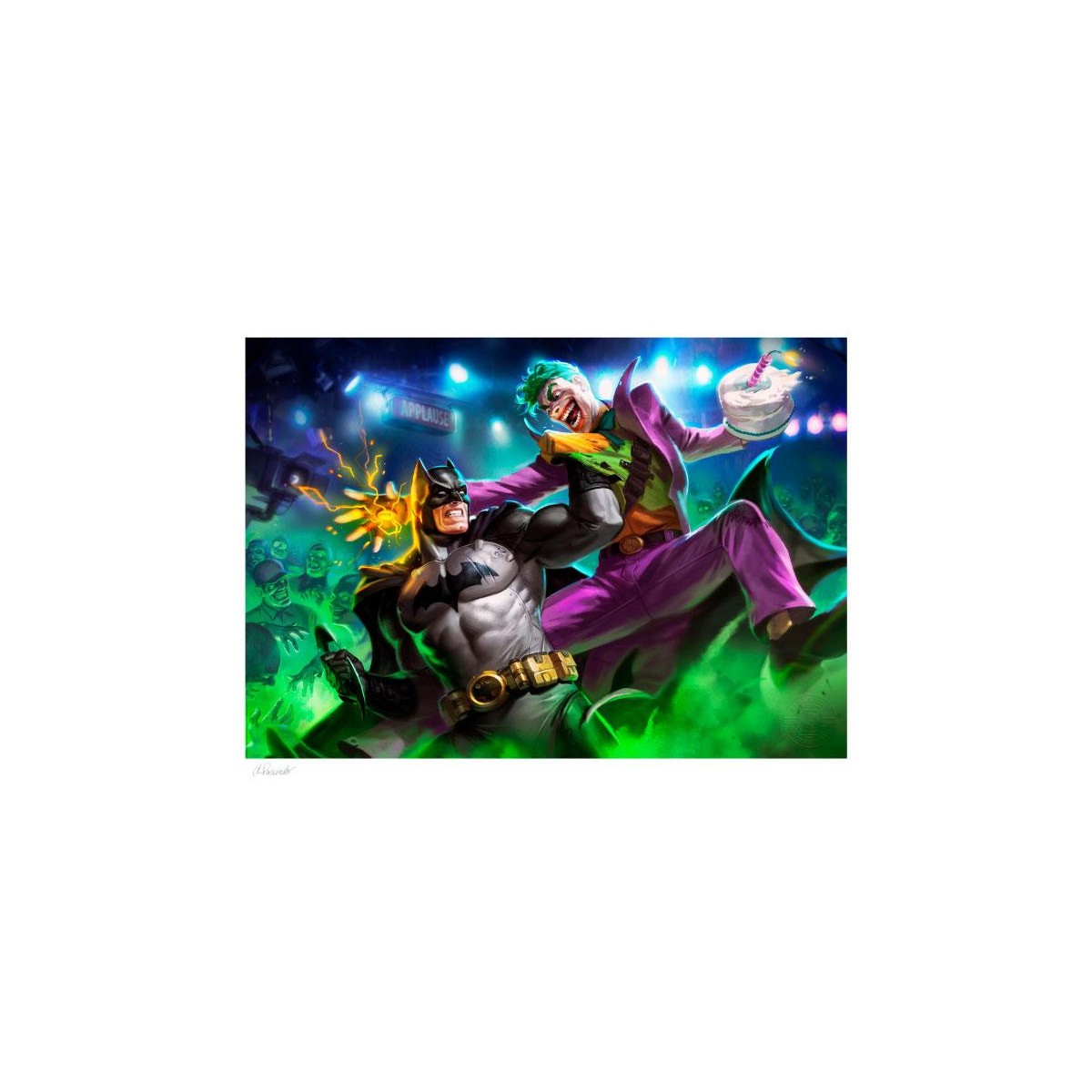 Sideshow DC Comics print - Art Print Batman vs The Joker 46 x 61 cm - sin marco