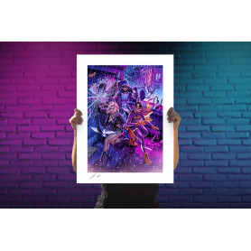 Sideshow DC Comics print - Art Print Birds of Prey by John Keaveney 46 x 61 cm - sin marco