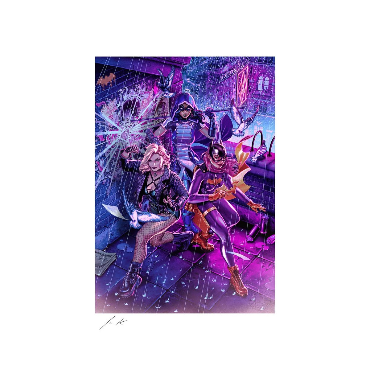Sideshow DC Comics print - Art Print Birds of Prey by John Keaveney 46 x 61 cm - sin marco