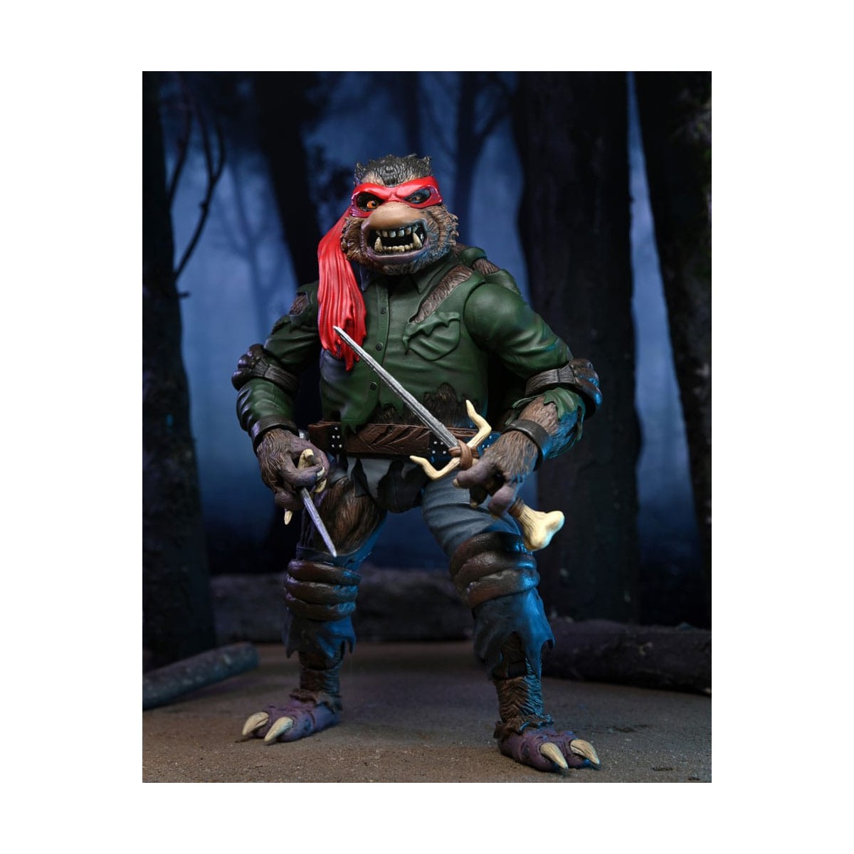 NECA - Ultimate Raphael como El Hombre Lobo - Universal Monsters x TMNT