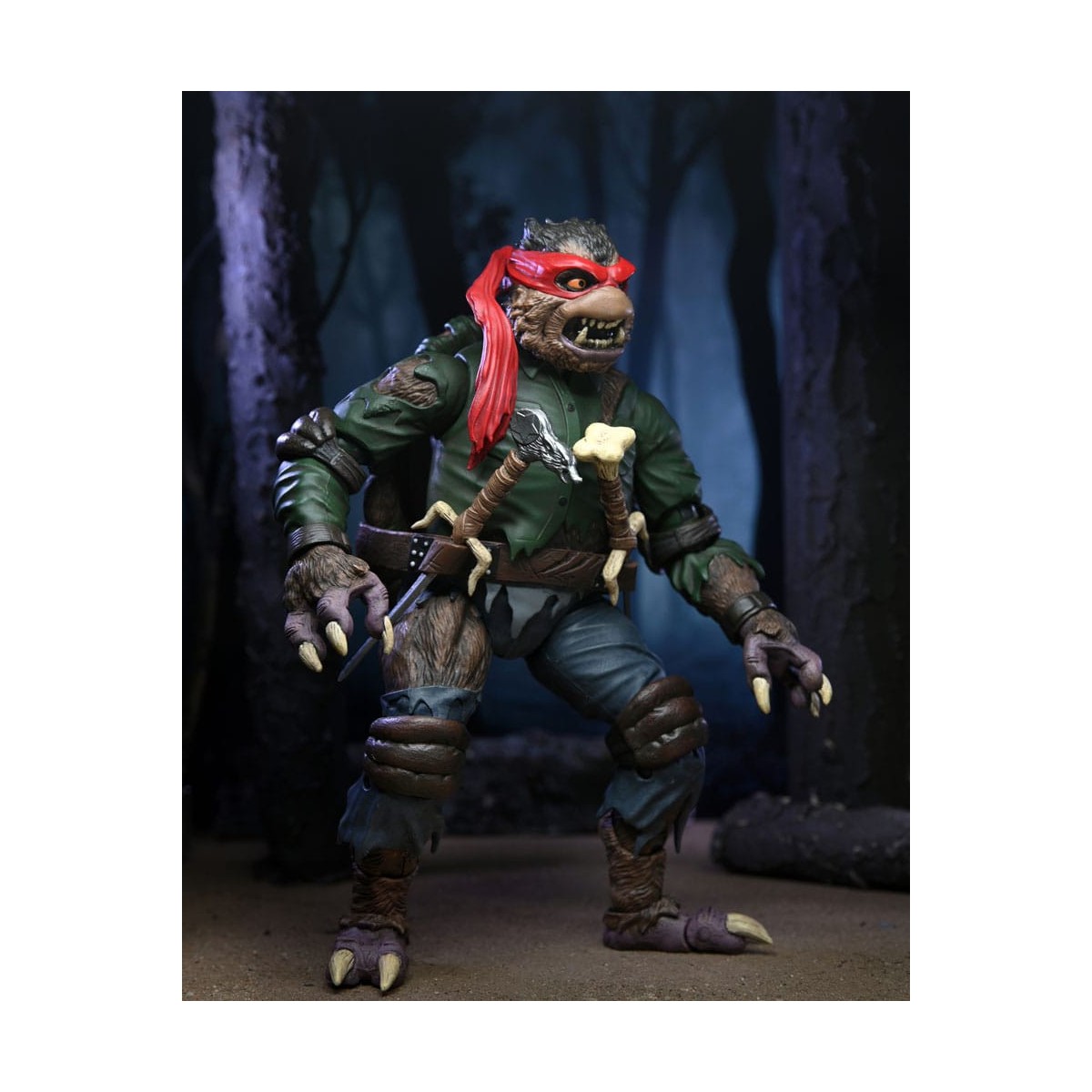 NECA - Ultimate Raphael como El Hombre Lobo - Universal Monsters x TMNT