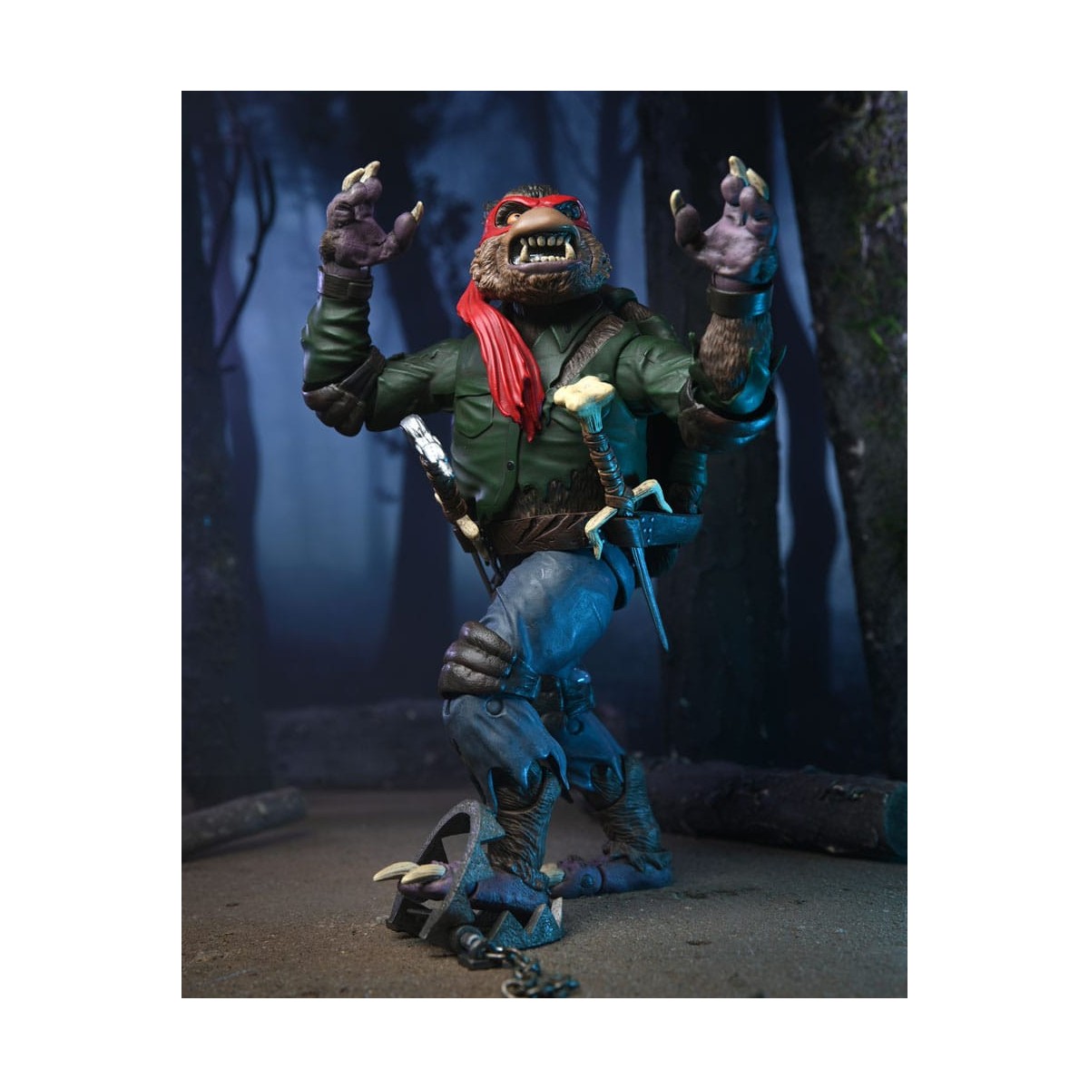 NECA - Ultimate Raphael como El Hombre Lobo - Universal Monsters x TMNT