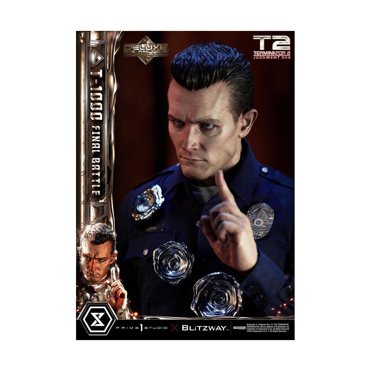 Prime 1 - Terminator 2 Judgment Day T-1000 Final Battle Deluxe Bonus Version - Museum Masterline Series 1/3