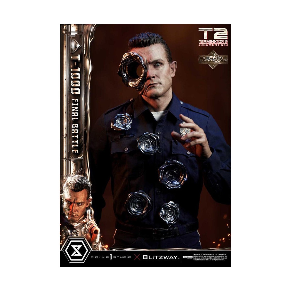 Prime 1 - Terminator 2 Judgment Day T-1000 Final Battle Deluxe Bonus Version - Museum Masterline Series 1/3