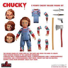 Mezco 5 Puntos - Chucky Deluxe set de figuras - Child's Play