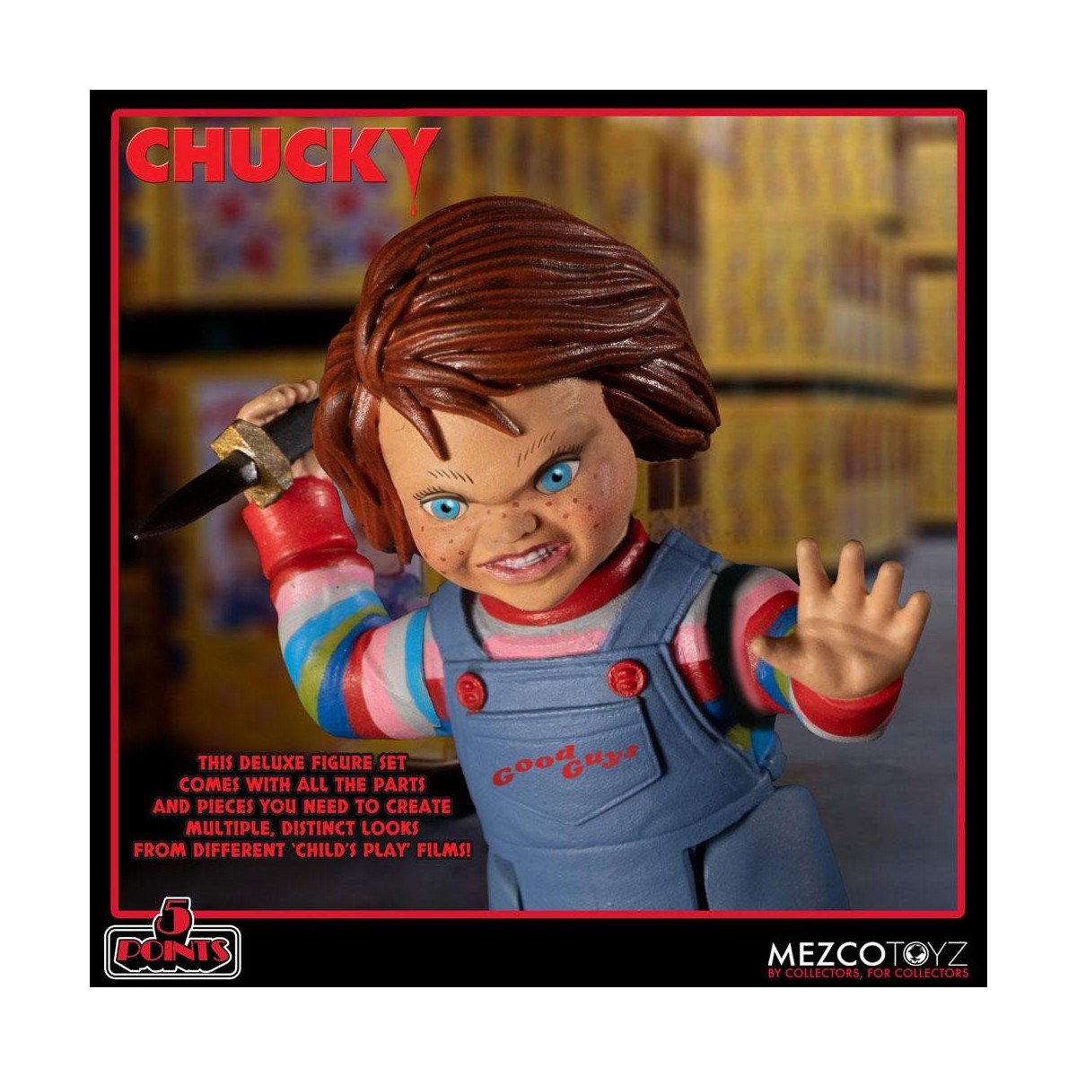 Mezco 5 Puntos - Chucky Deluxe set de figuras - Child's Play