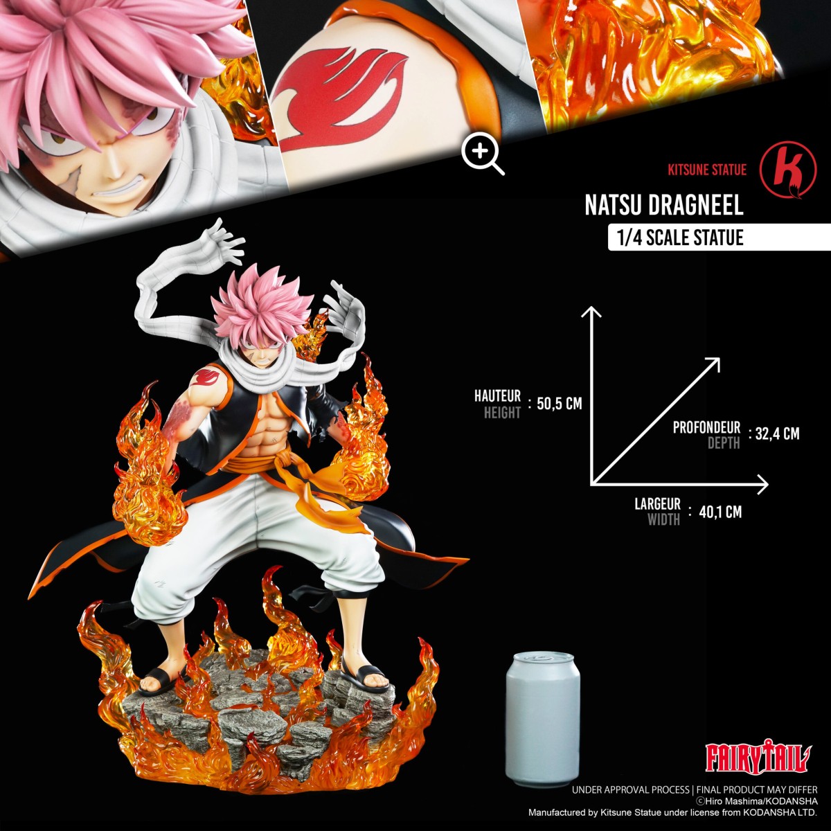 Kitsune - Estatua NATSU 1/4 - Fairy Tail