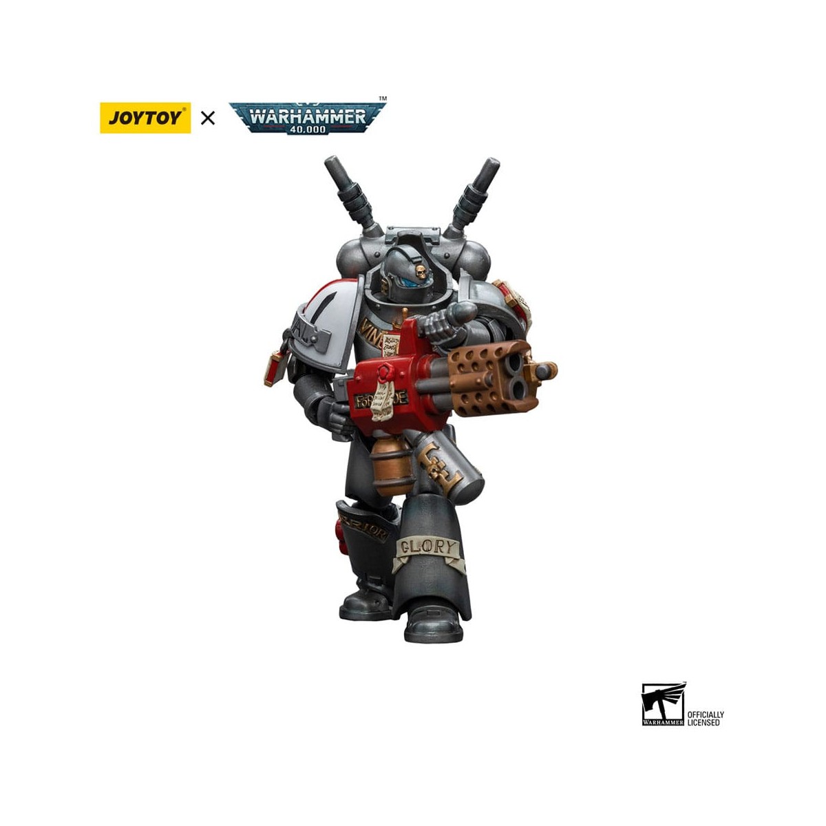JoyToy Space marines - Grey Knights - Escuadra Interceptor Interceptor con Incinerador 1/18 - Warhammer 40K