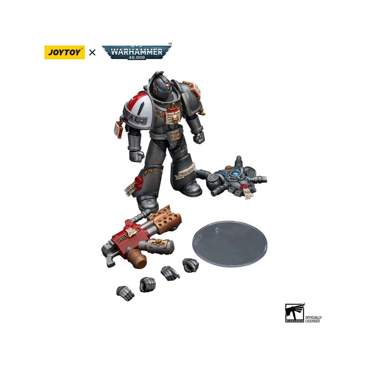 JoyToy Space marines - Grey Knights - Escuadra Interceptor Interceptor con Incinerador 1/18 - Warhammer 40K