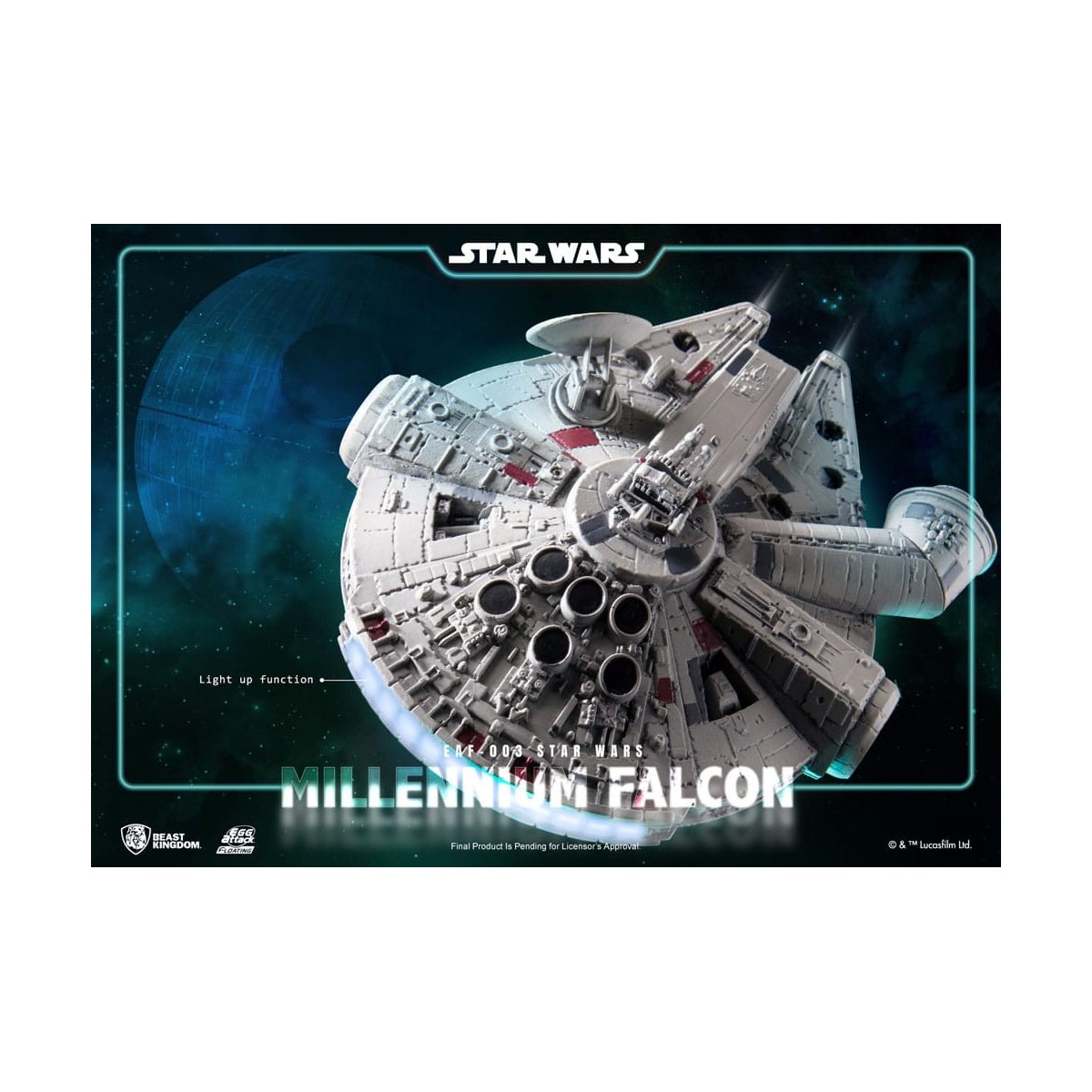 Beast Kingdom - Huevo Ataque Halcón Milenario Flotante - Star Wars El Imperio Contraataca