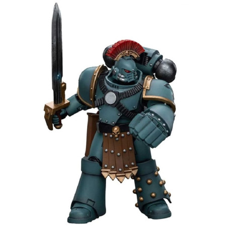JoyToy Marines Espaciales - Hijos de Horus - MKIV Sargento de Escuadra Táctica con Puño de Poder 1/18 - Warhammer 40K