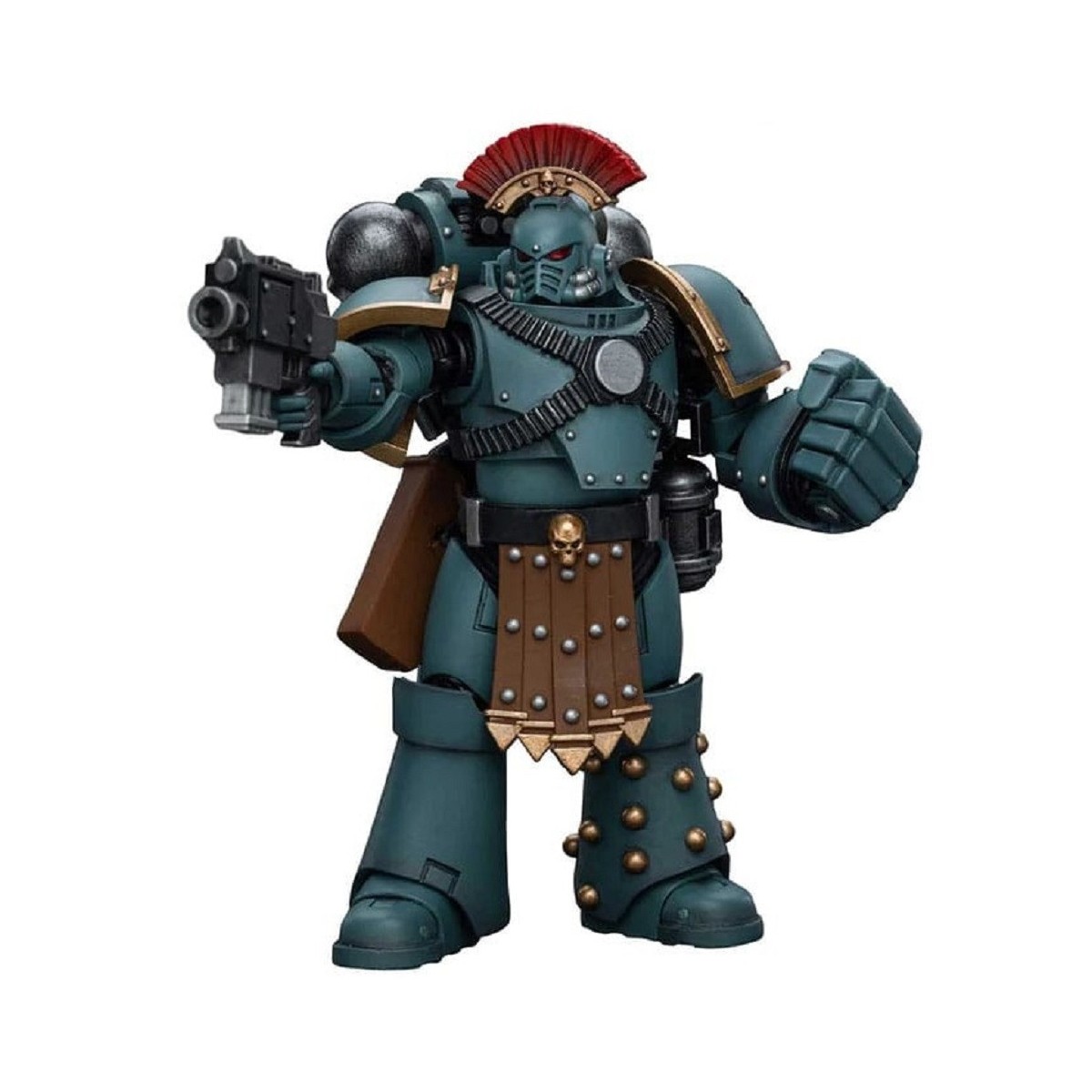 JoyToy Marines Espaciales - Hijos de Horus - MKIV Sargento de Escuadra Táctica con Puño de Poder 1/18 - Warhammer 40K
