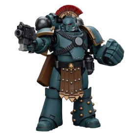 JoyToy Marines Espaciales - Hijos de Horus - MKIV Sargento de Escuadra Táctica con Puño de Poder 1/18 - Warhammer 40K